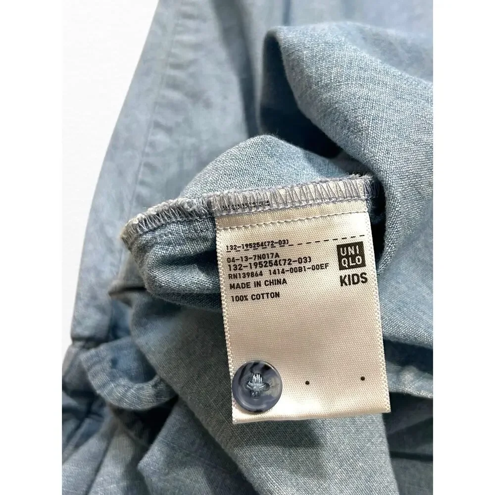 Uniqlo Girls’ Chambray Sleeveless Dress, Size 7/8